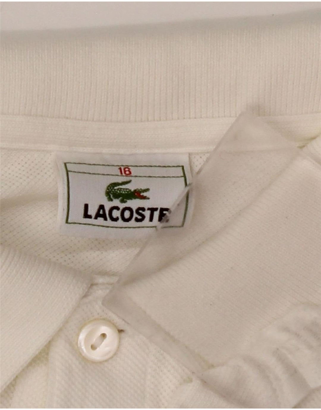 Tricou Polo Băieți LACOSTE 15-16 Ani Bumbac Alb