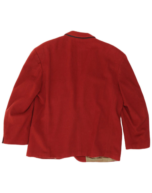 Blazer pentru bărbați Hugo Boss cu 2 nasturi EU 54 2XL Lână roșie