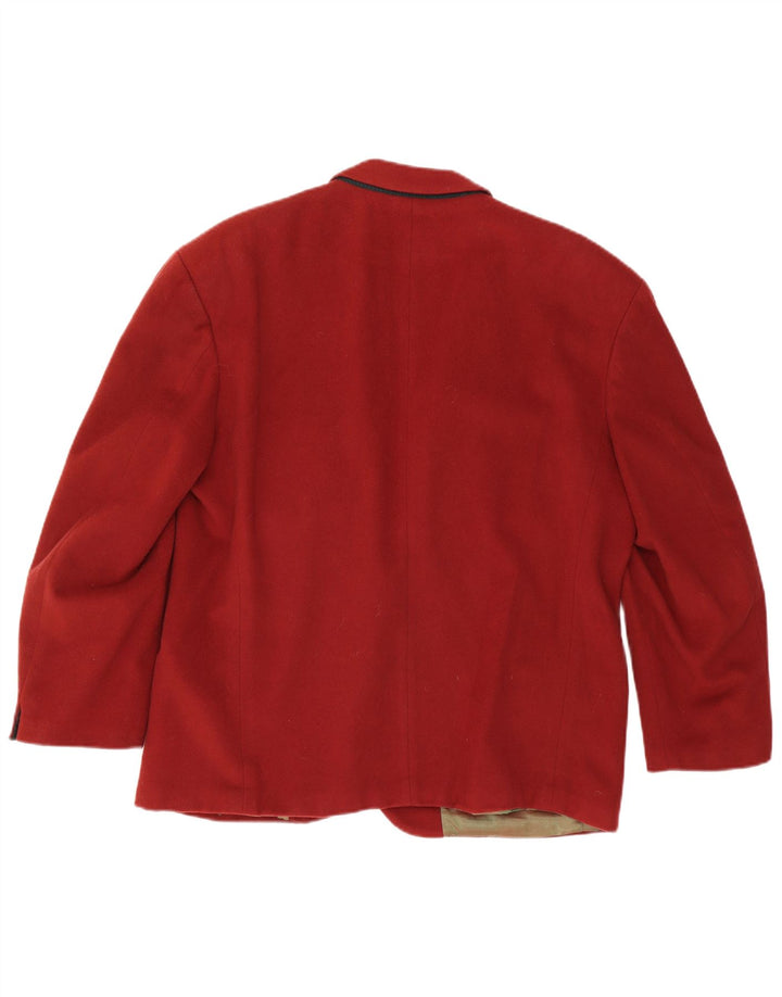 Blazer pentru bărbați Hugo Boss cu 2 nasturi EU 54 2XL Lână roșie