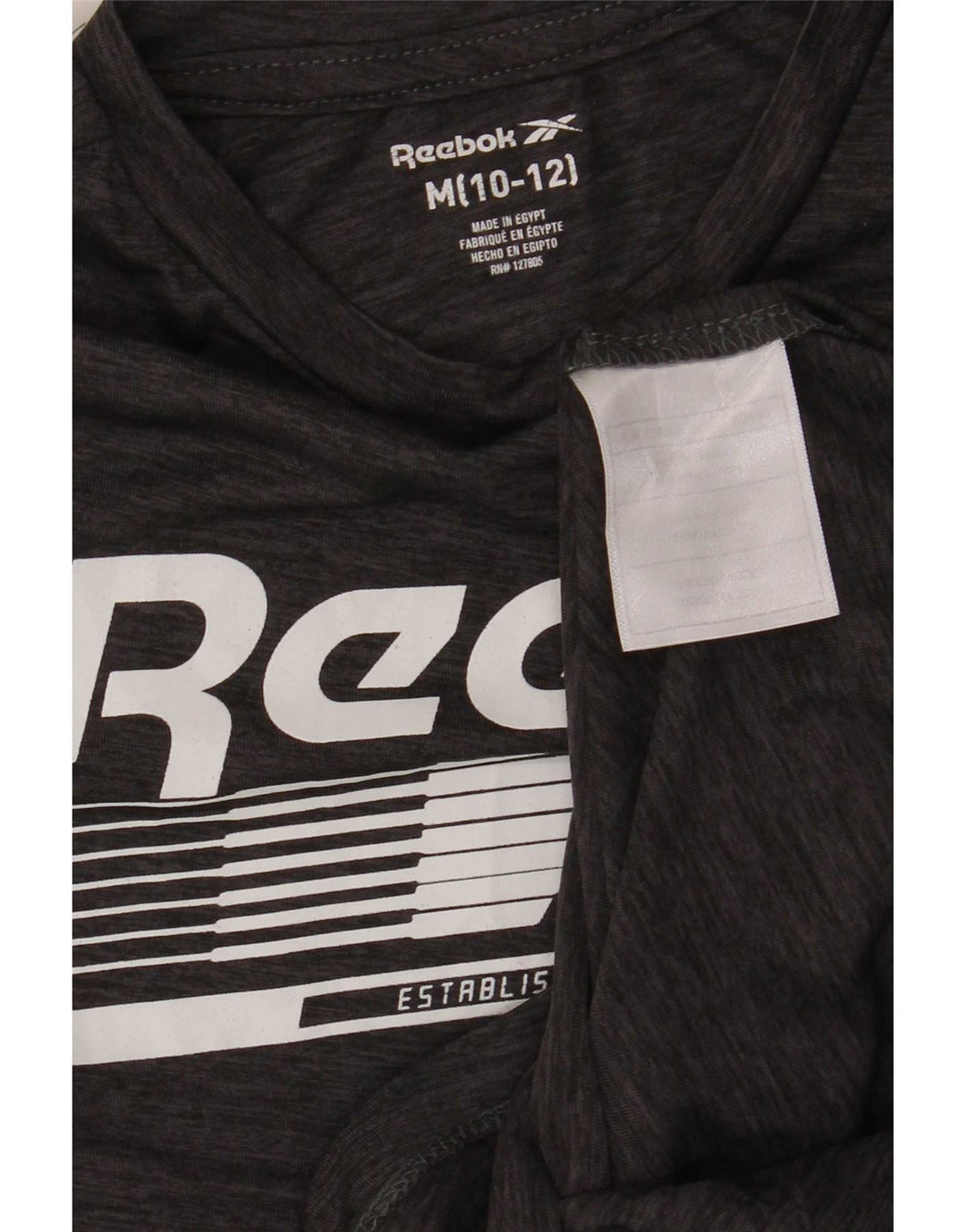 Tricou grafic pentru băieți Reebok Top 10-11 ani Poliester gri mediu