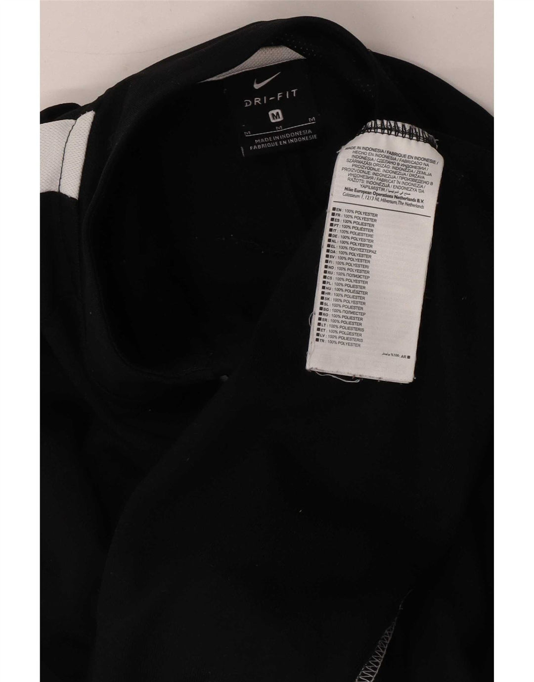 Jachetă de top pentru trening Nike Dri Fit pentru bărbați, negru mediu, poliester bloc de culoare