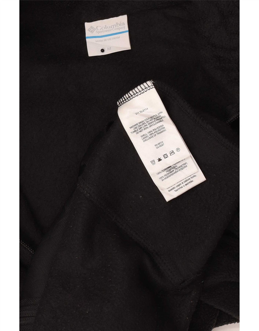 Jachetă fleece pentru bărbați Columbia UK 38 Poliester mediu negru