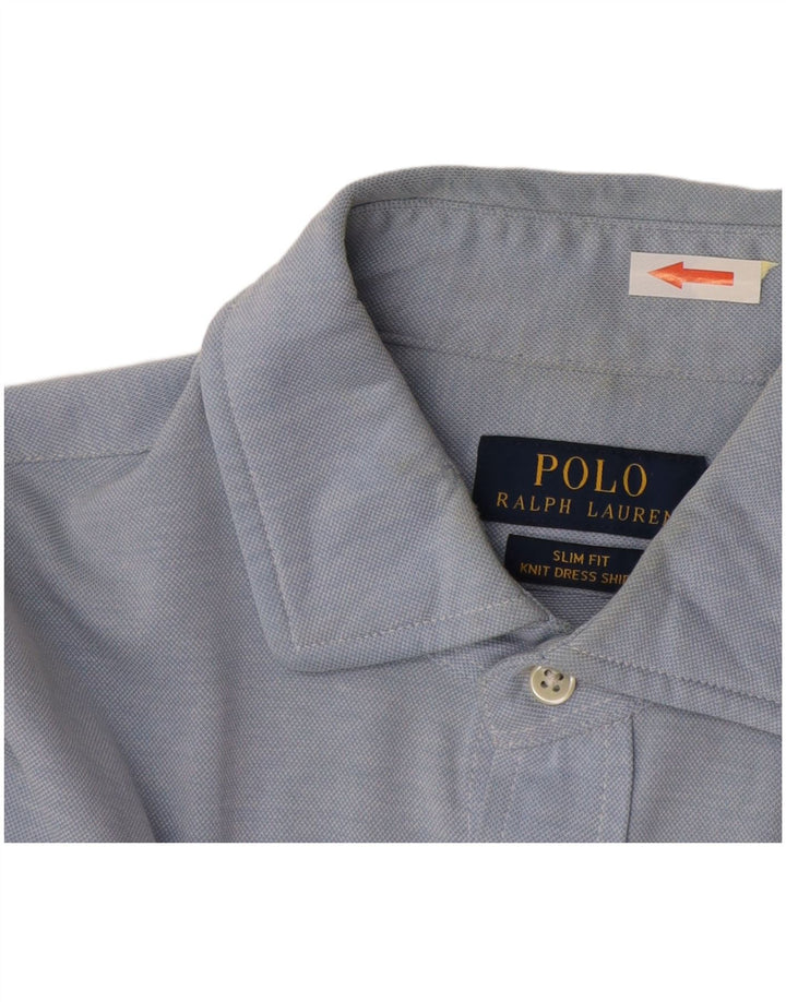 Cămașă pentru bărbați Ralph Lauren slim fit bumbac albastru mediu