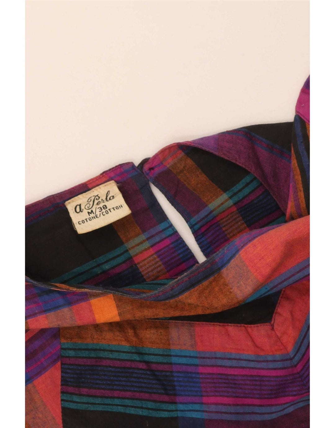 Rochie de cort supradimensionată pentru femei Vintage EU 38 Bumbac cu carouri multicolore mediu