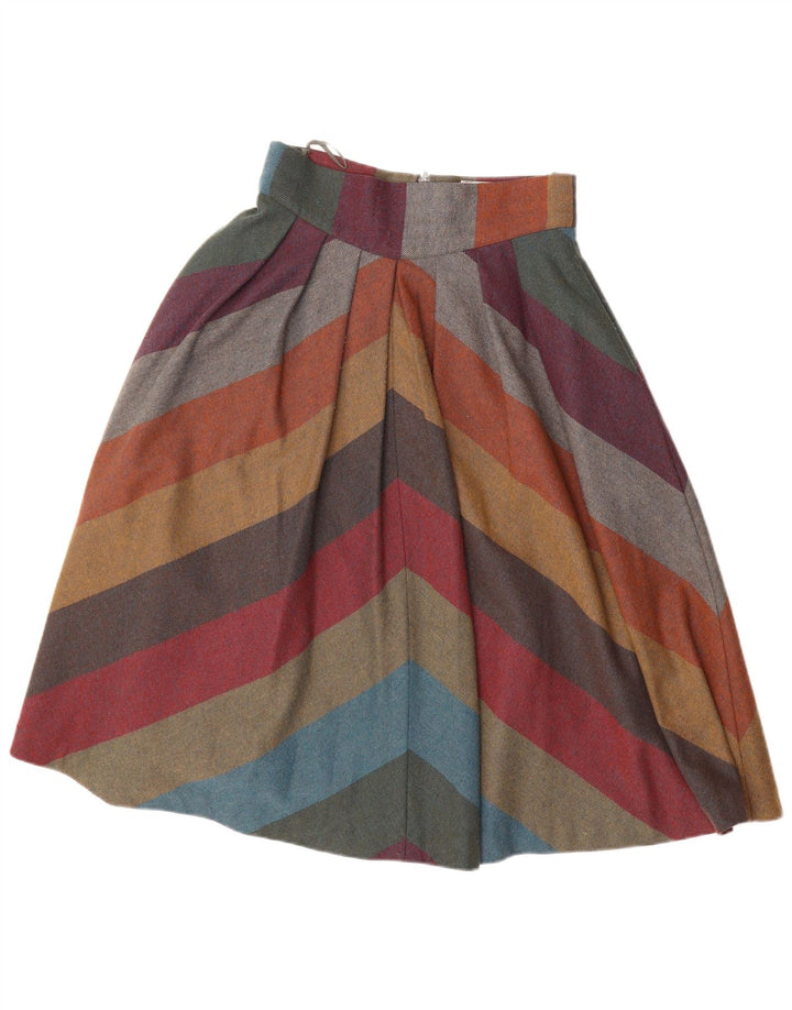 Fustă A-Line pentru femei VINTAGE EU 40 Medium W30 Multicolore în dungi