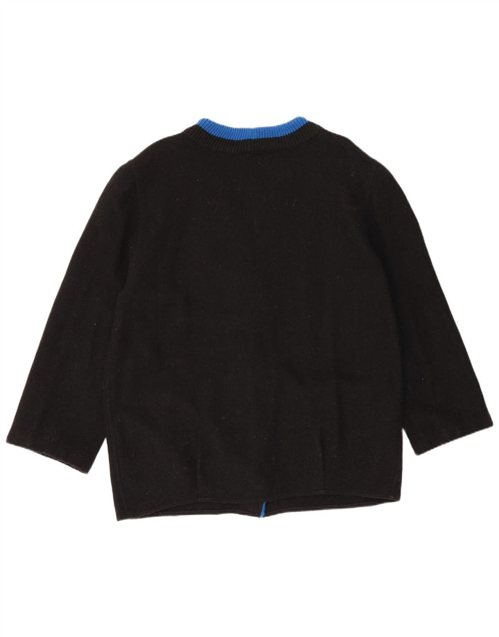 Pulover Cardigan Easy pentru femei cu mâneci 3/4 EU 44 XL Lână neagră