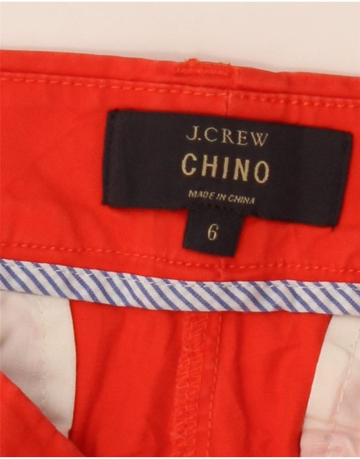 J. CREW Womens Chino Shorts US 6 Medium W32 Red Cotton Vintage J. Crew and Second-Hand J. Crew from Messina Hembry 