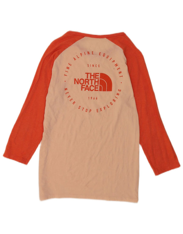 Top grafic pentru femei The North Face cu mâneci 3/4 UK 12 Medium Pink Colorblock