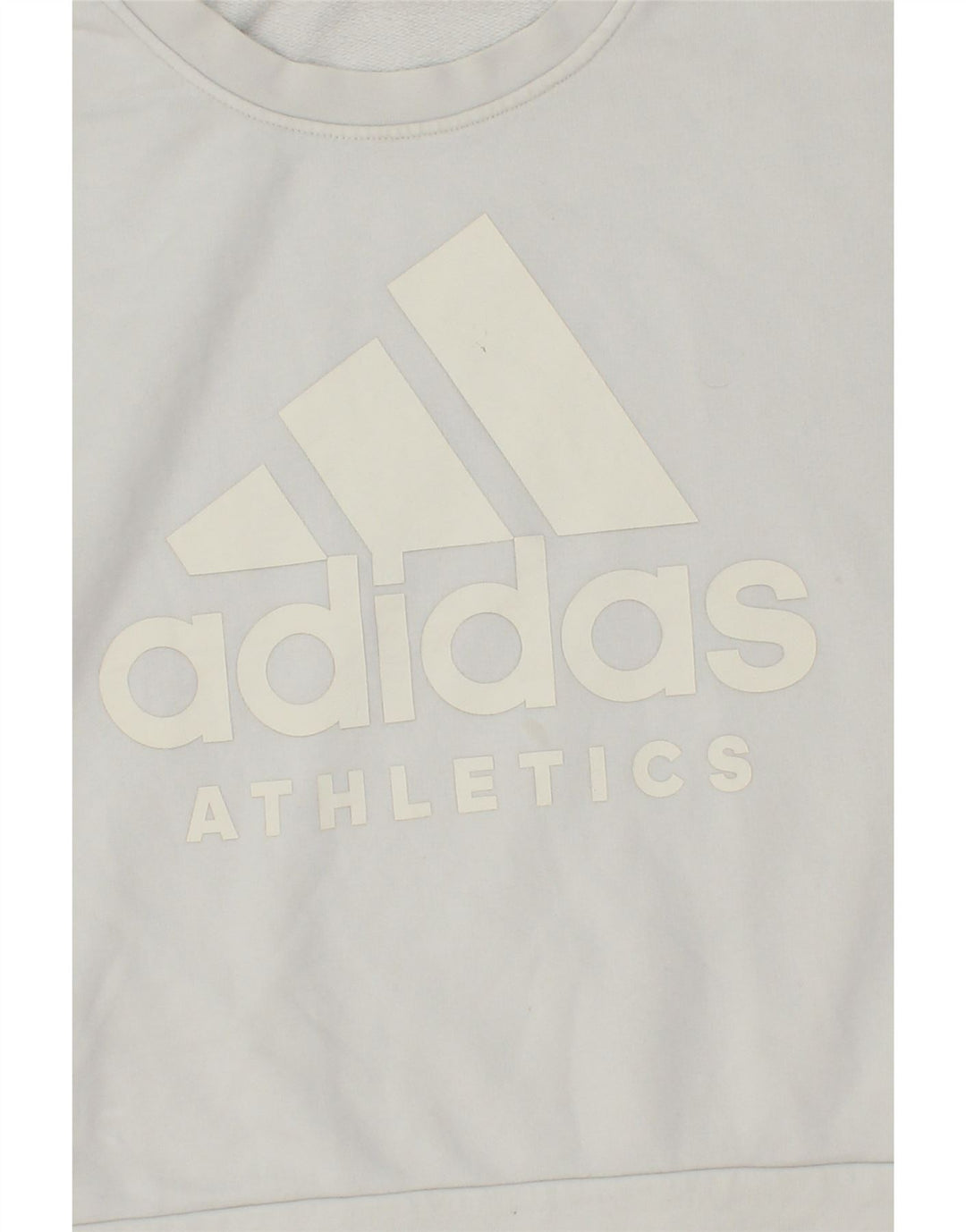 ADIDAS Womens Oversized Graphic Sweatshirt Jumper UK 10 Small Grey Cotton Vintage Adidas and Second-Hand Adidas from Messina Hembry 