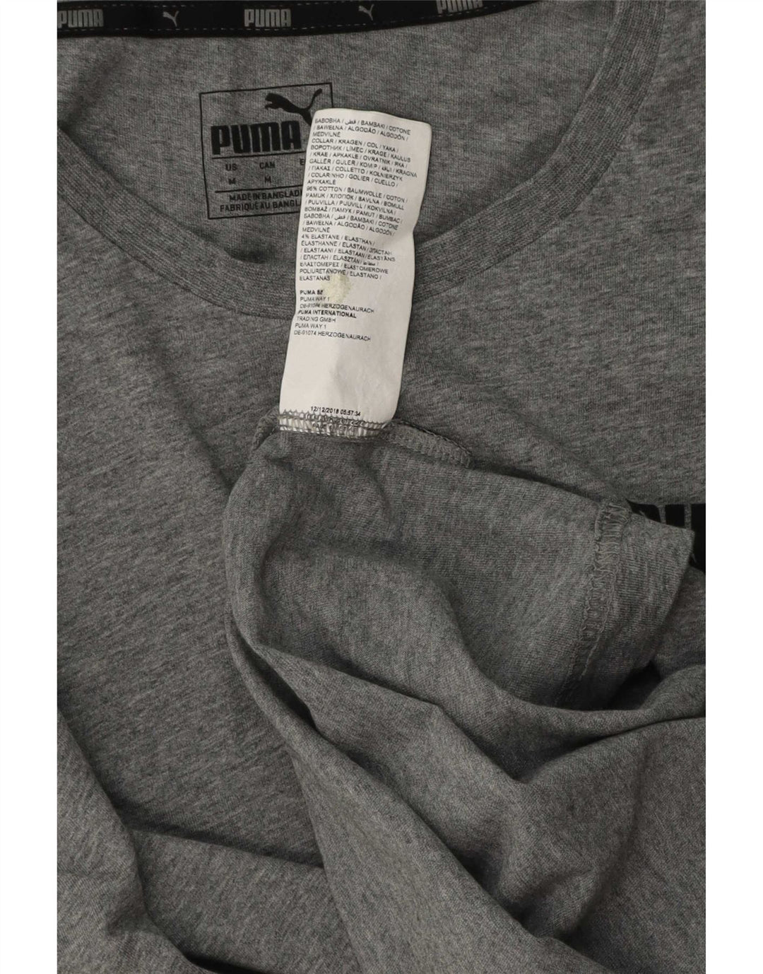 Tricou pentru bărbați Puma Top din bumbac gri mediu