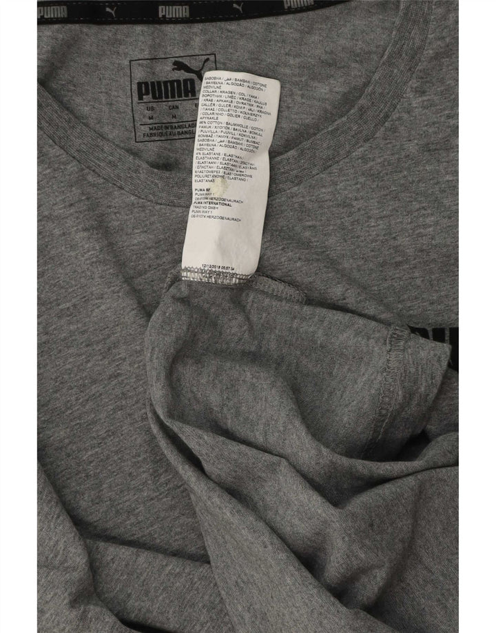 Tricou pentru bărbați Puma Top din bumbac gri mediu