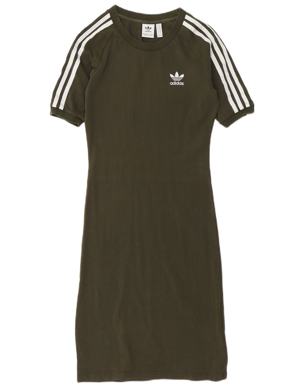 Rochie tricou Adidas pentru femei UK 10 Small Green Bumbac