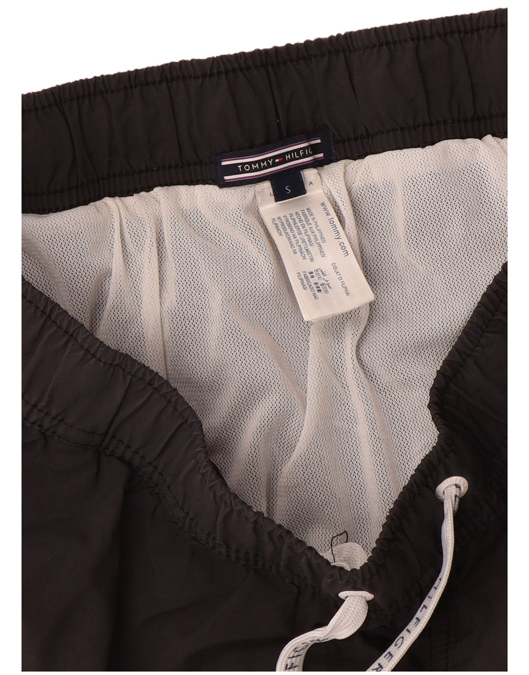 Pantaloni scurți de înot Tommy Hilfiger pentru bărbați, mici, gri din poliamidă color bloc