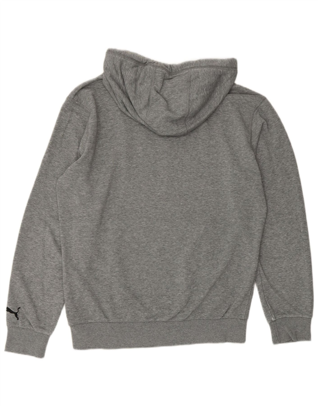Pulover cu glugă cu grafică PUMA pentru bărbați, din poliester cu pături, gri mic