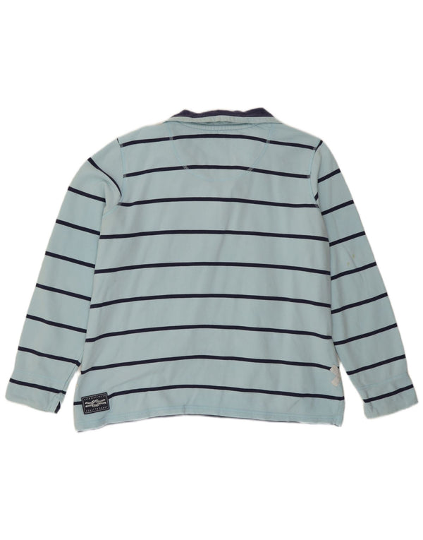 Crew Clothing Hanorac pentru femei cu fermoar și gât Pulover UK 14, mare, cu dungi albastre