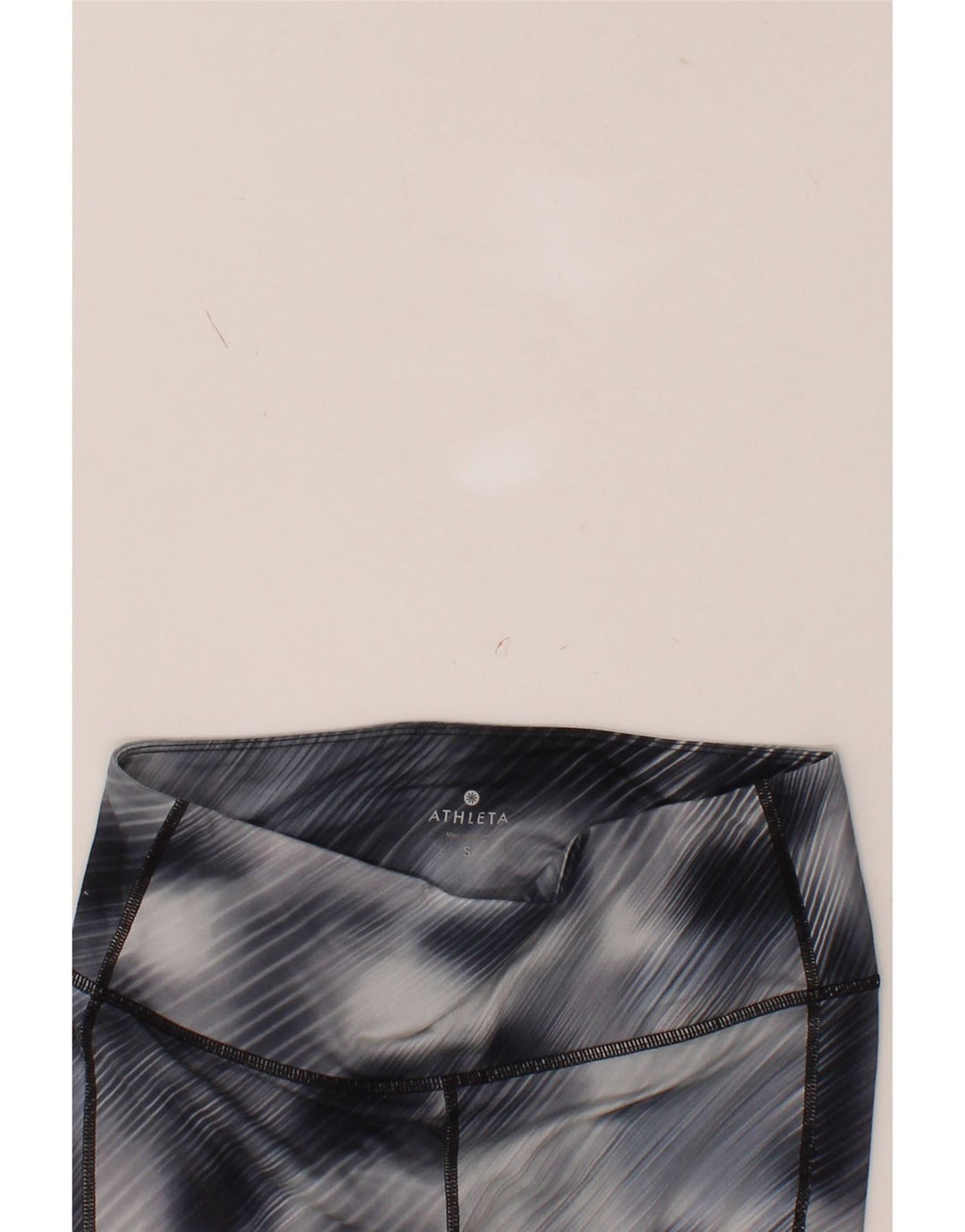 ATHLETA Womens Leggings UK 10 Small  Navy Blue Tie Dye Nylon Vintage Athleta and Second-Hand Athleta from Messina Hembry 