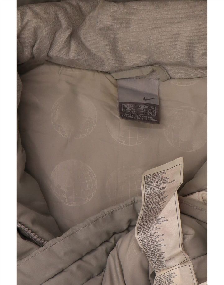Jachetă căptușită cu glugă Adidas pentru femei UK 10/12 Medium Gri Colorblock