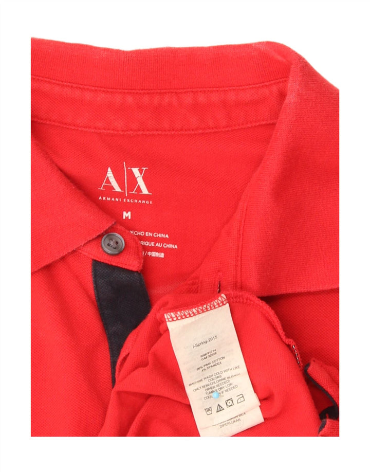 Tricou polo Armani Exchange pentru bărbați, bumbac roșu mediu
