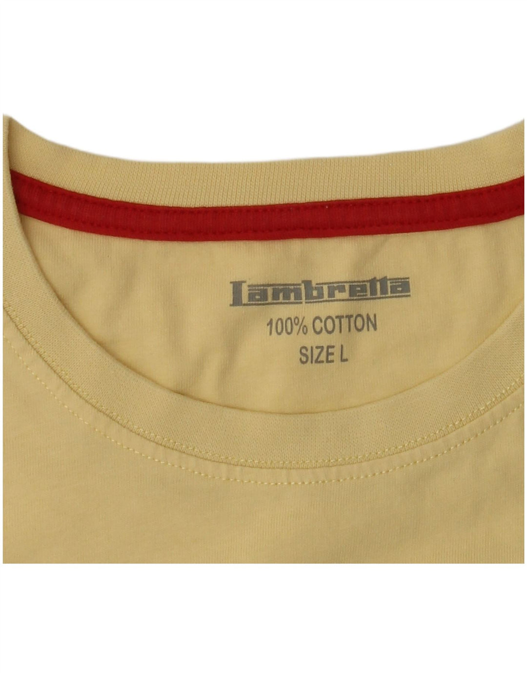 Tricou grafic pentru bărbați Lambretta Top mare din bumbac galben