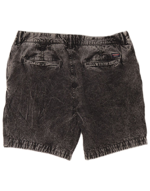 Pantaloni scurți din blugi pentru bărbați Superdry W34, bumbac gri mare