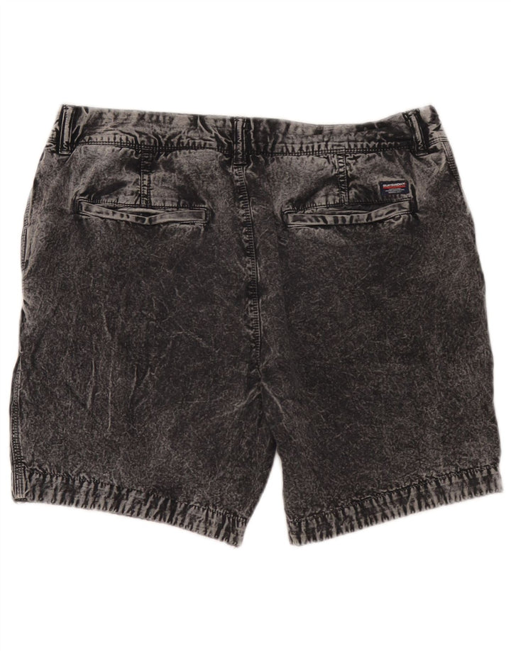 Pantaloni scurți din blugi pentru bărbați Superdry W34, bumbac gri mare