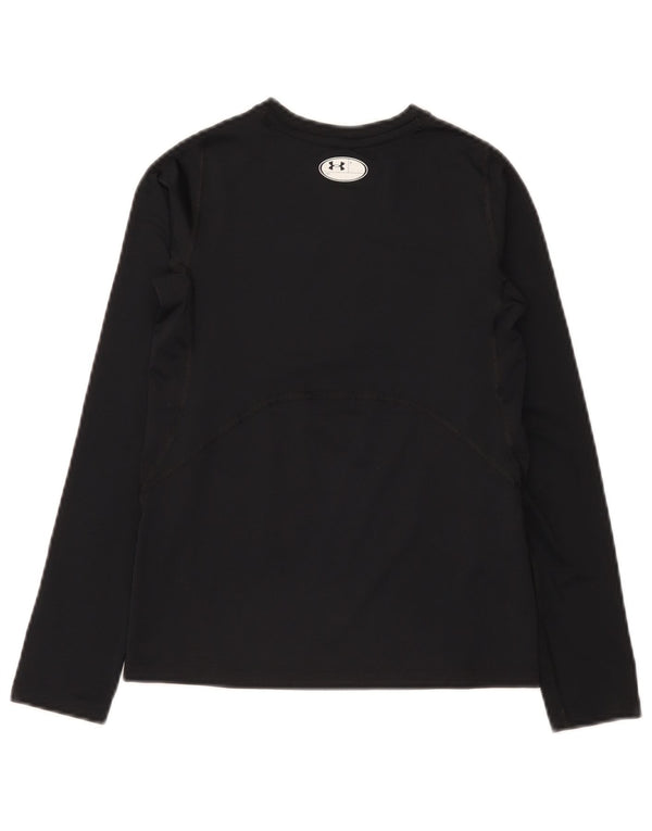 Under Armour Boys Heat Gear Top cu mânecă lungă 9-10 ani mediu negru