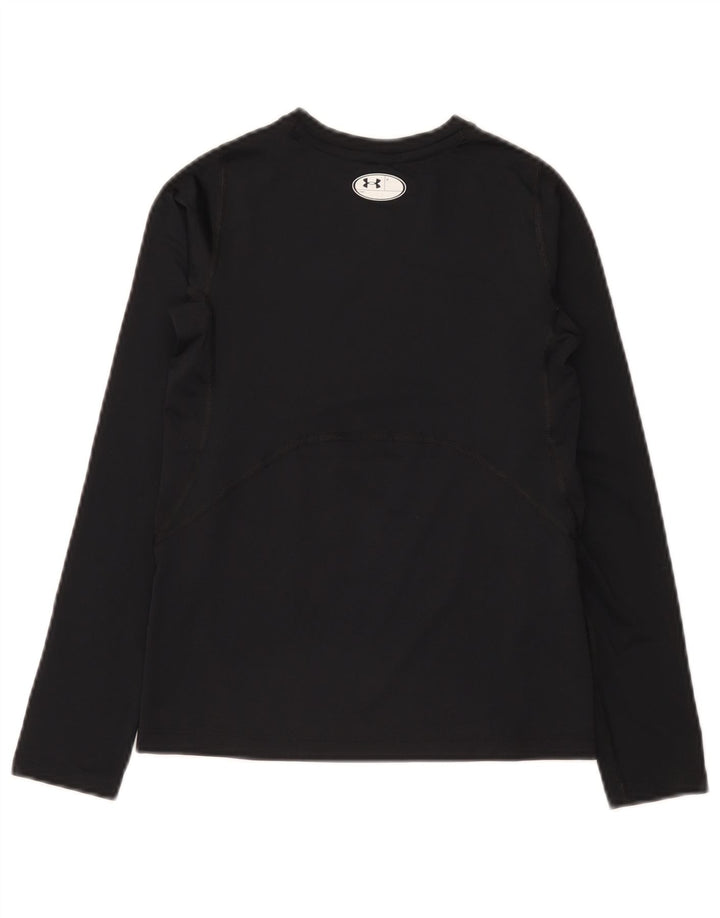 Under Armour Boys Heat Gear Top cu mânecă lungă 9-10 ani mediu negru