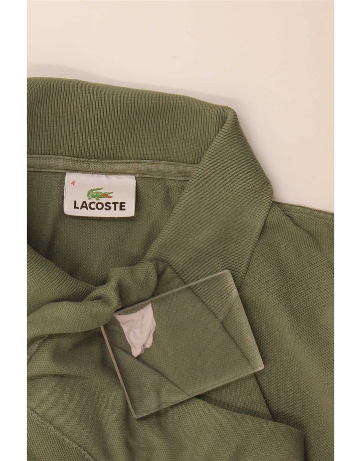 Tricou polo Lacoste pentru bărbați, mărimea 4, bumbac kaki mediu