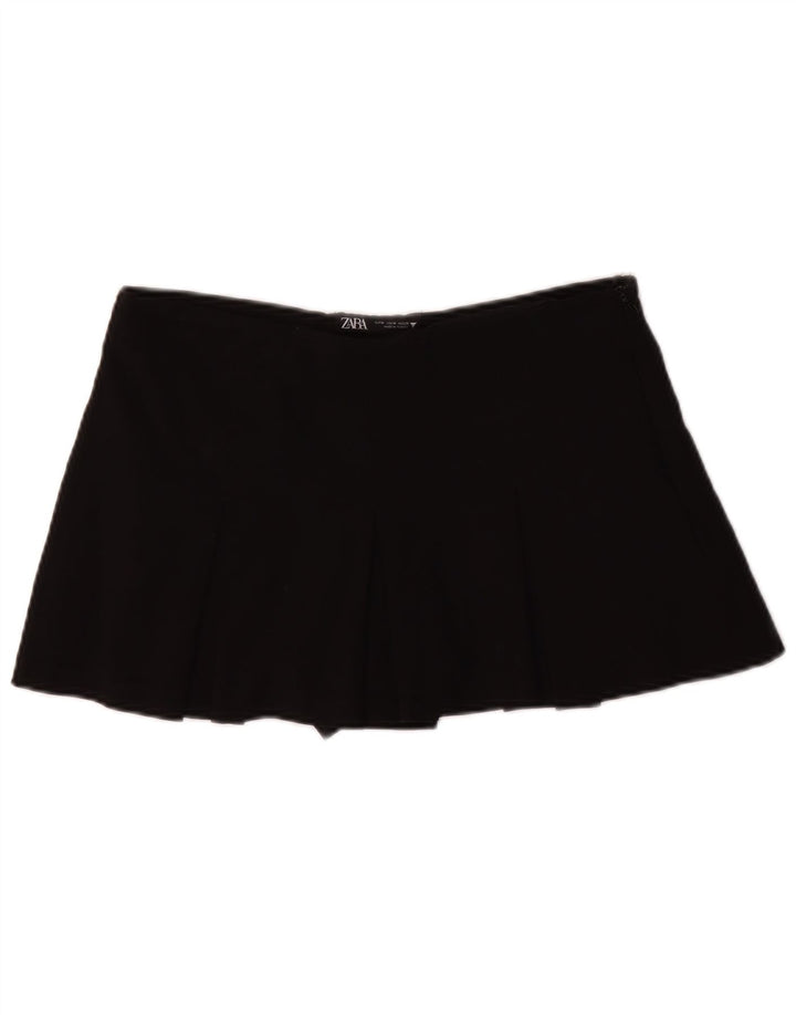 Fusta mini plisată pentru femei Zara Medium W28 Negru