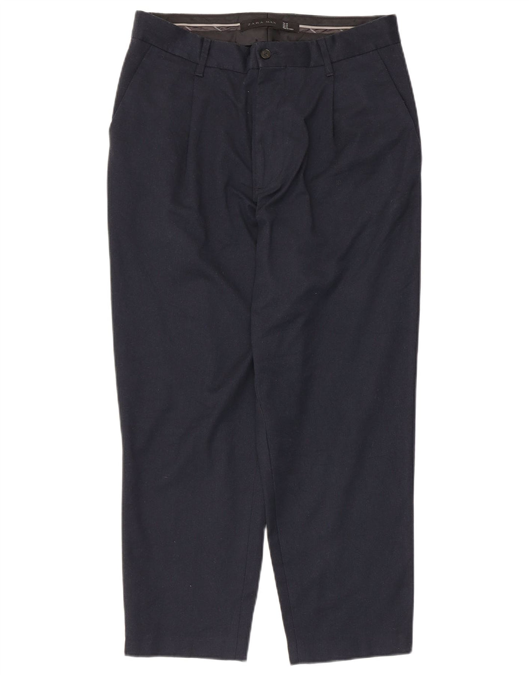 Pantaloni tăiați pentru bărbați Zara EU 38 Mici L30 L25 Poliester bleumarin