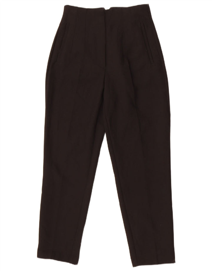 Pantaloni de costum slim pentru femei cu talie înaltă Zara Mici L26 L26 Poliester negru