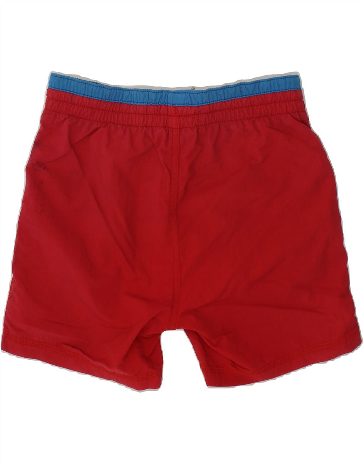 DIADORA Boys Swimming Shorts 7-8 Years Medium Red Colourblock Vintage Diadora and Second-Hand Diadora from Messina Hembry 