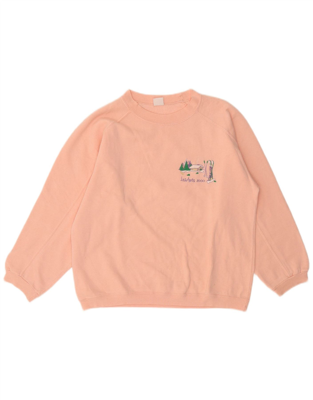 Pulover de hanorac vintage pentru femei UK 14 Roz mediu