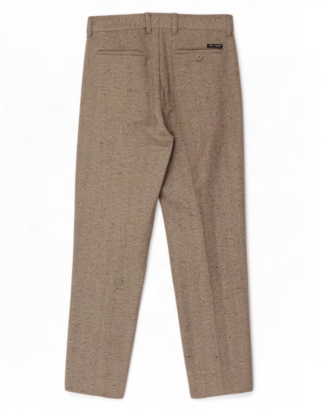 Pantaloni chino drepți vintage pentru bărbați, L30 L30, lână gri Herringbone
