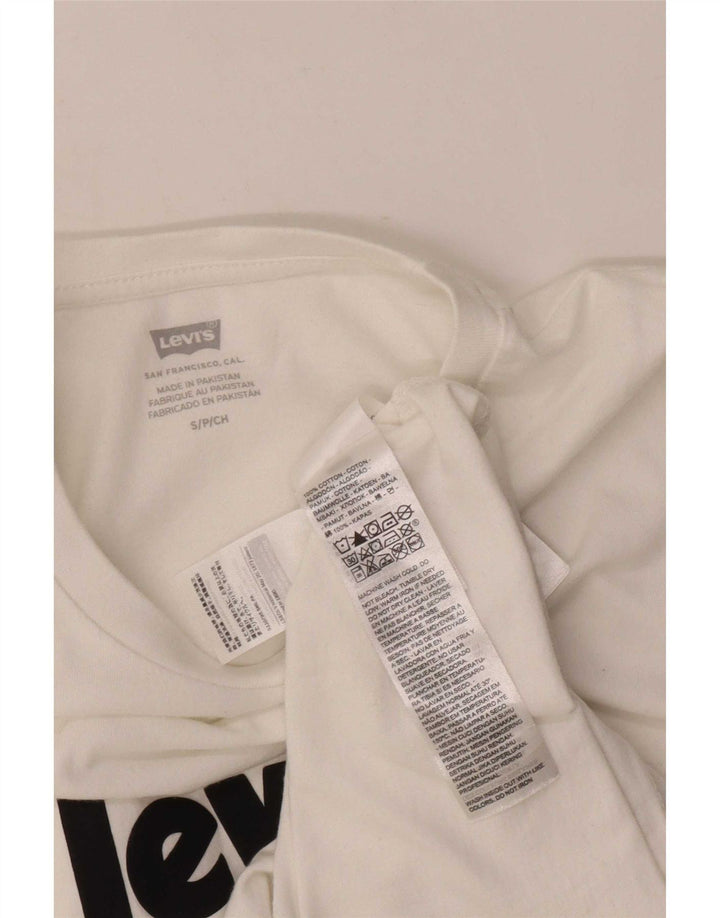 Tricou grafic Levi's pentru bărbați Top mic, alb, bumbac