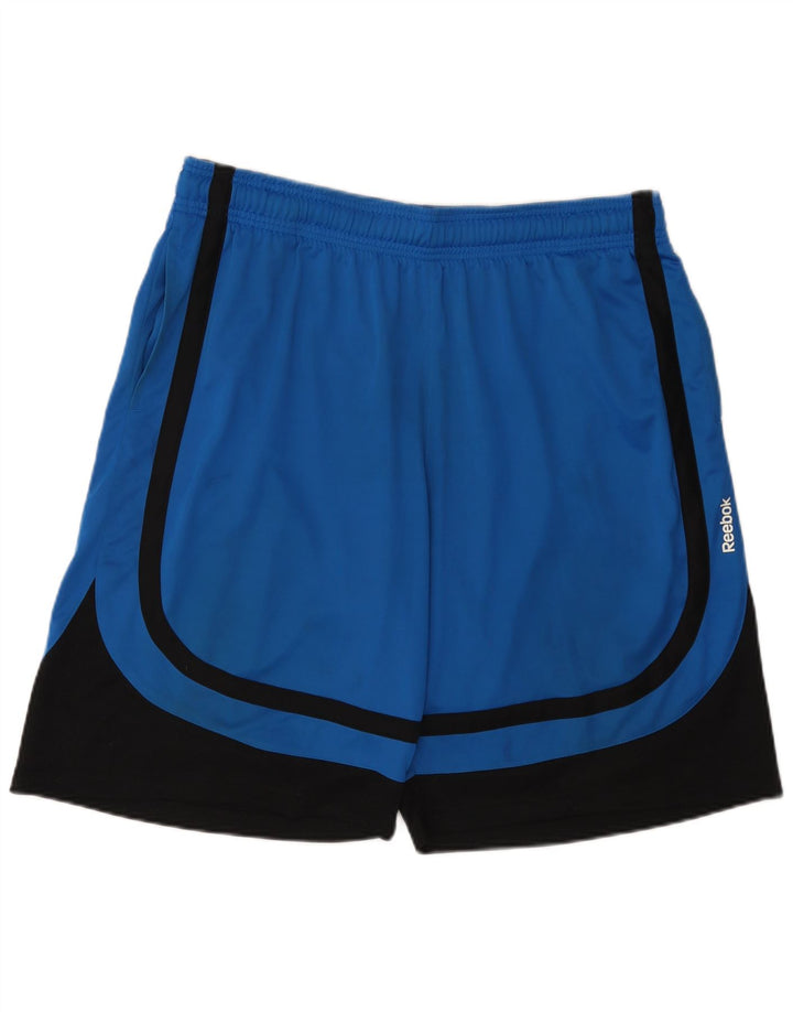 Pantaloni scurți sport REEBOK pentru bărbați XL, albastru, poliester color bloc