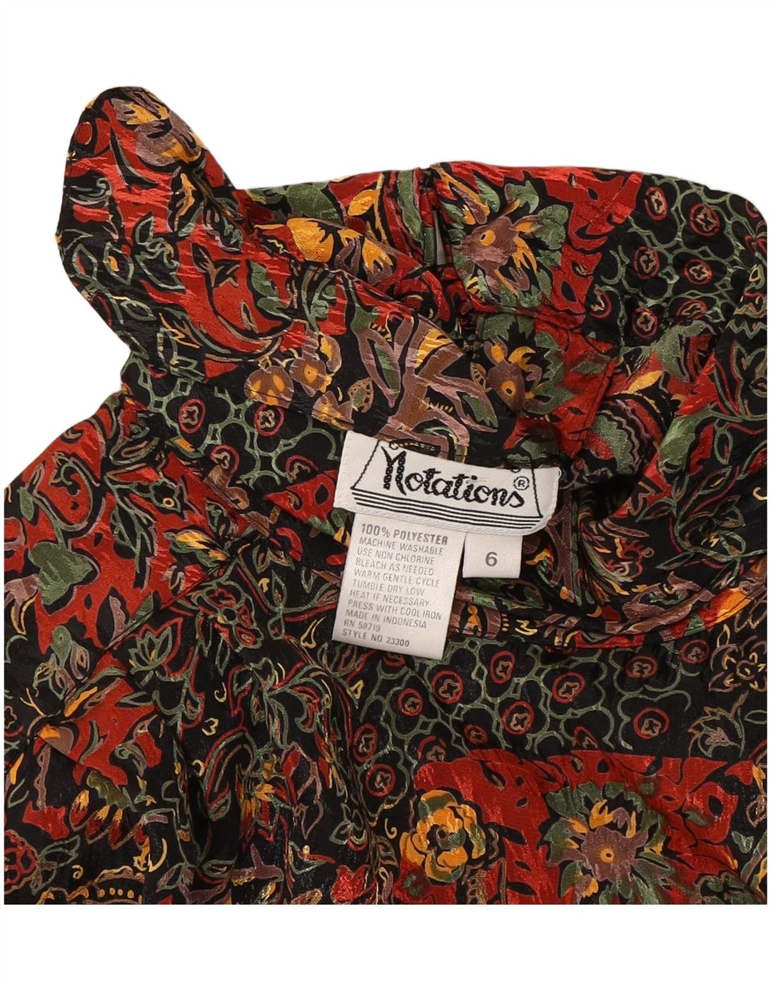 NOTATIONS Womens Long Sleeve Blouse Top UK 14 Large Multicoloured Floral