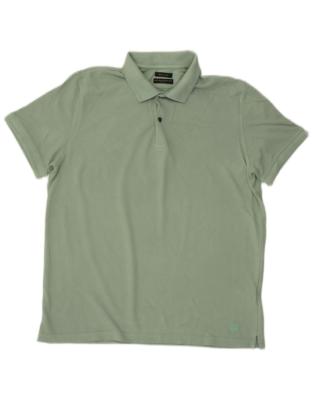 Tricou polo pentru bărbați MASSIMO DUTTI, bumbac verde mare