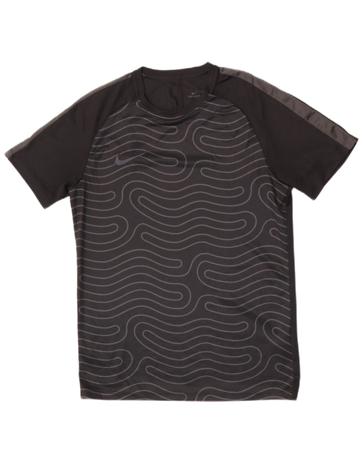Tricou Nike Dri Fit pentru bărbați Top Mediu Negru Poliester Geometric