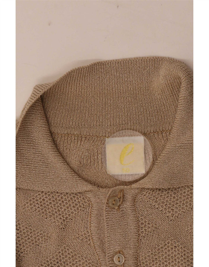Pulover vintage pentru bărbați cu gât polo IT 50 Bej mediu