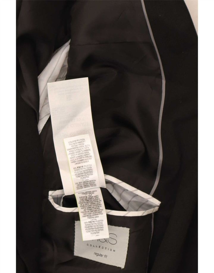 Jachetă pentru bărbați Marks & Spencer, cu 2 nasturi, cu ajustare normală, UK 38 Medium Negru