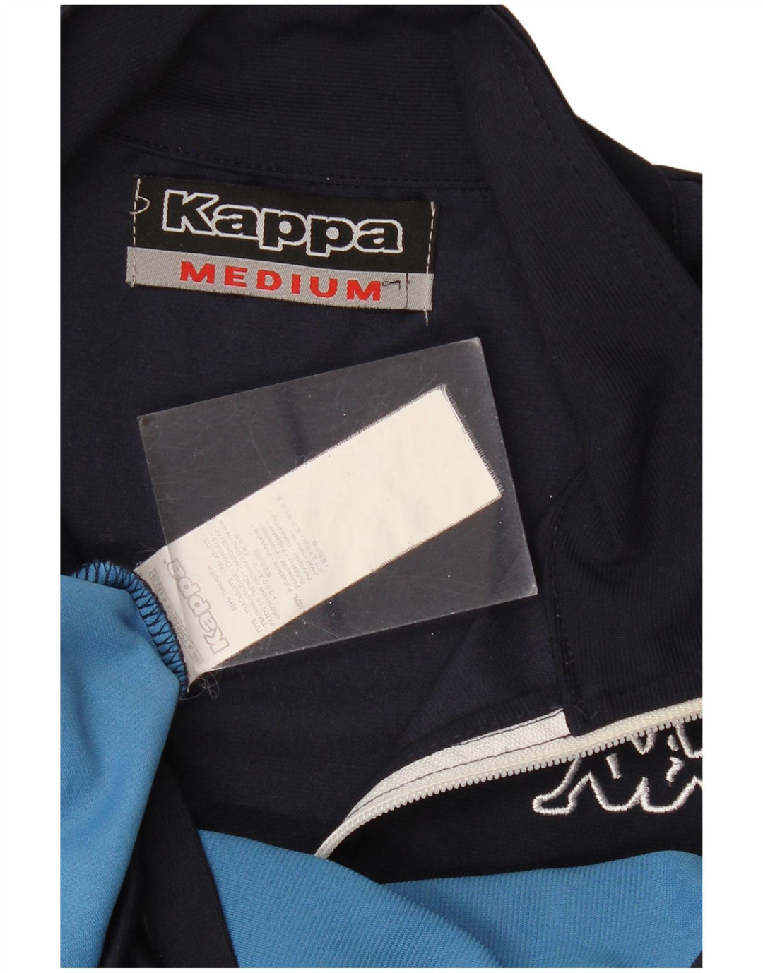 Jachetă de trening KAPPA pentru femei UK 14 Medium Bleumarin Colorblock