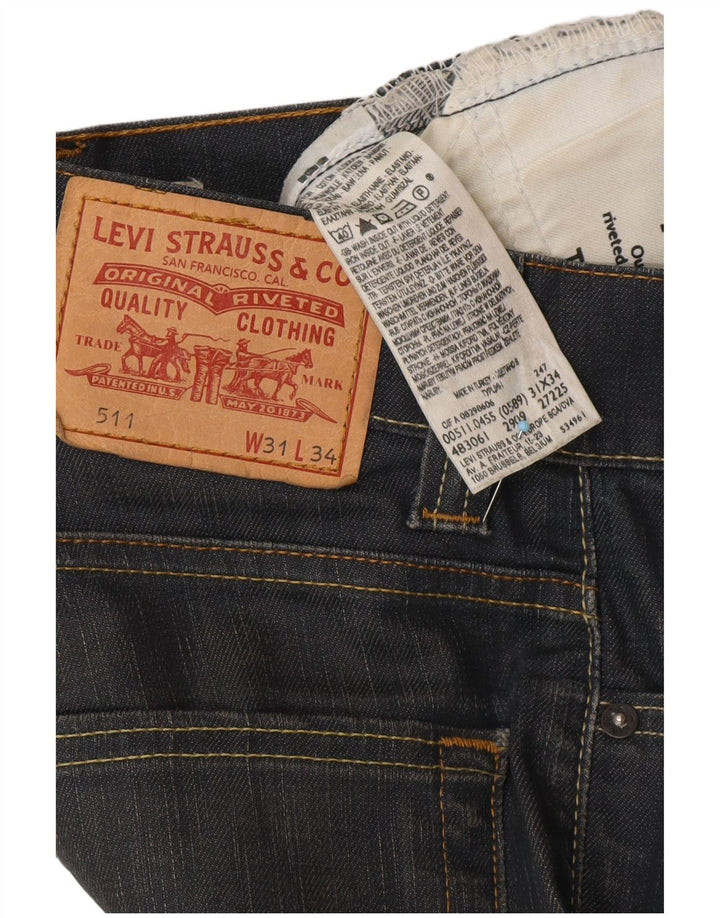 Blugi 511 Slim LEVI'S pentru bărbați W31 L28 Bumbac bleumarin