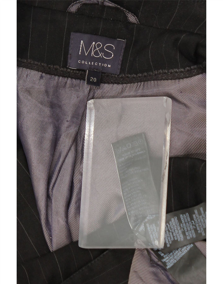 Jachetă pentru femei Marks & Spencer cu 1 buton, UK 20 2XL, gri cu dungi