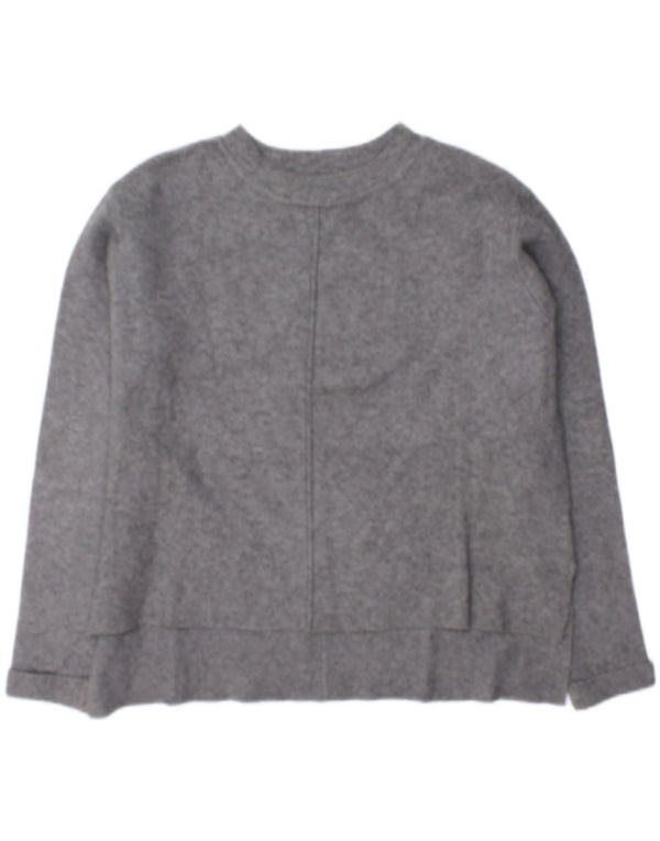 Pulover supradimensionat pentru femei Zara, cu gât de barcă, UK 10, mic, gri, viscoză