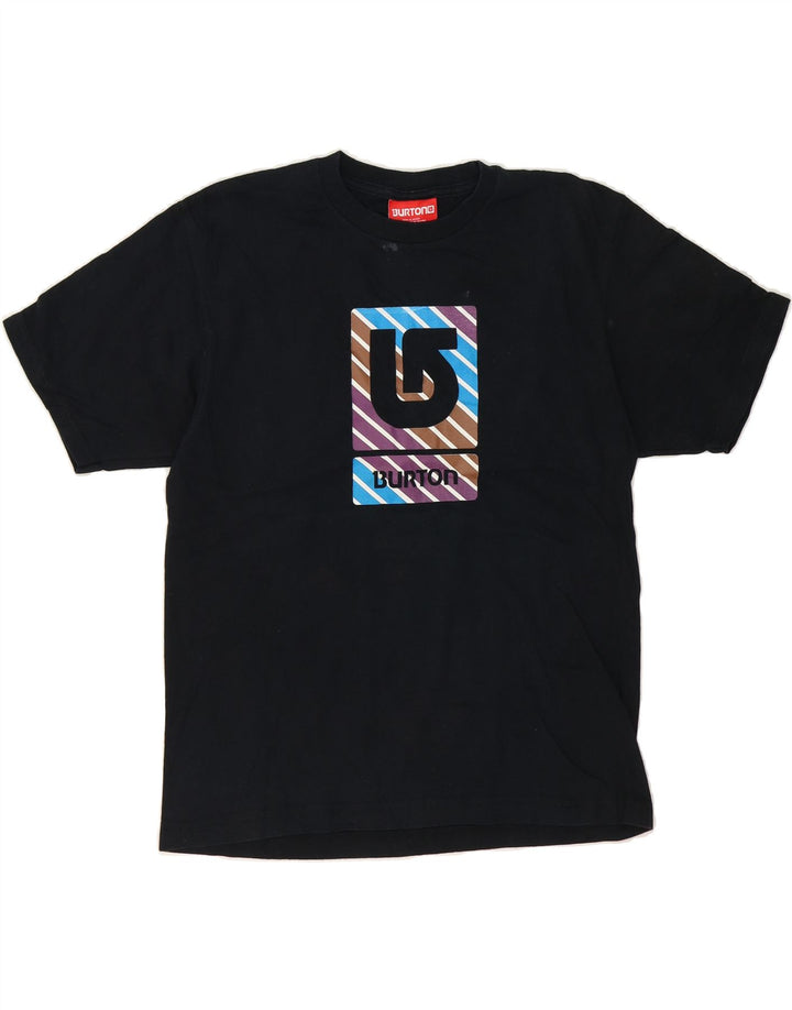 BURTON Mens Graphic T-Shirt Top Small Black Cotton Vintage Burton and Second-Hand Burton from Messina Hembry 
