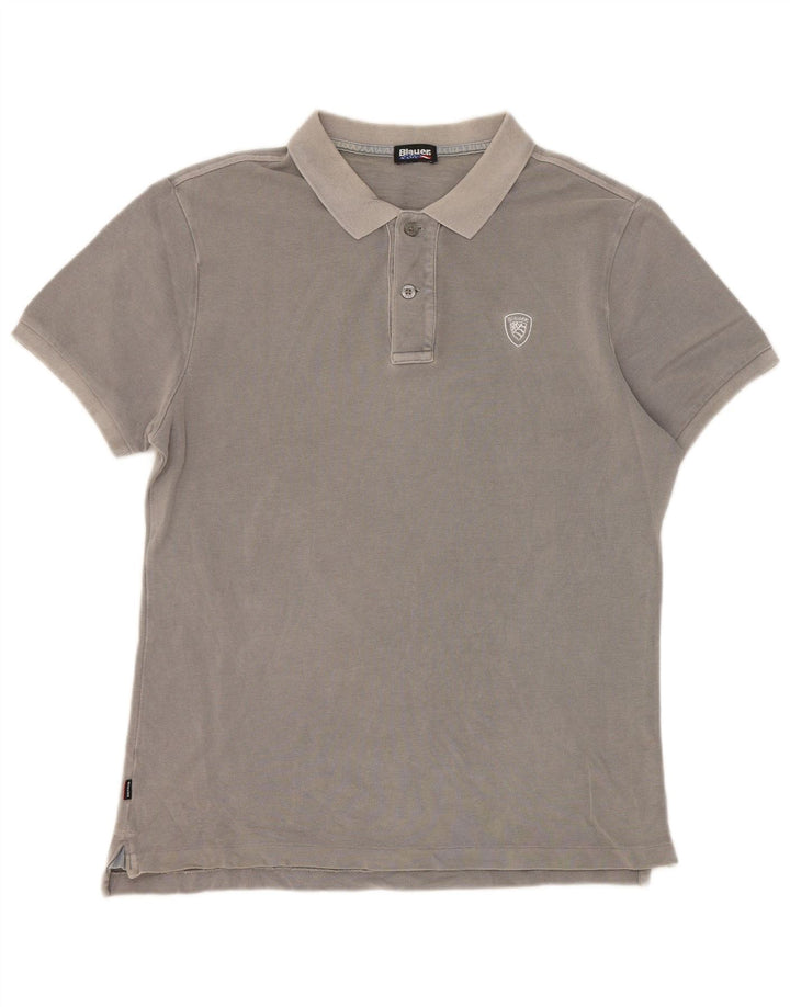 Tricou polo Blauer pentru bărbați, gri mediu