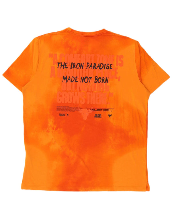 Tricou grafic pentru bărbați Under Armour Top XL Orange Tie Dye Bumbac