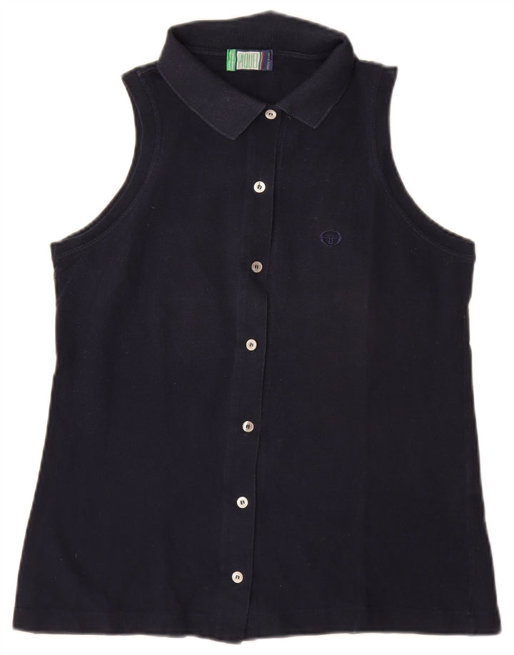 Bluză cămașă fără mâneci pentru femei Sergio Tacchini UK 12 Medium Bleumarin
