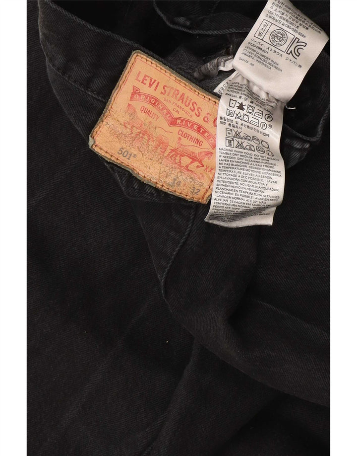 Levi's Mens 501 Straight Jeans W34 L32 Navy Blue Cotton